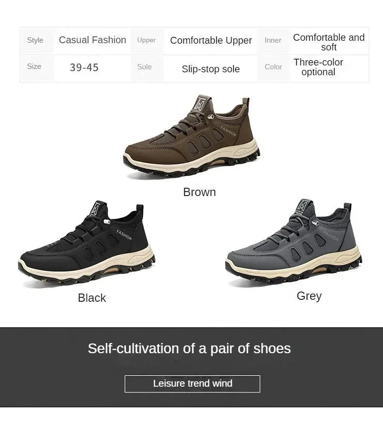 Chaussures de Randonnée Homme – Sneakers Respirantes et Légères, Chaussures de Marche Extérieures pour l’Été, Confort et Stabilité - Justyol
