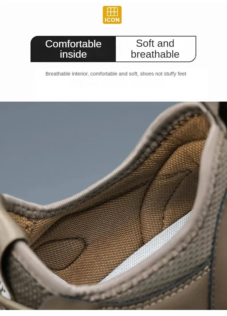 Chaussures de Randonnée Homme – Sneakers Respirantes et Légères, Chaussures de Marche Extérieures pour l’Été, Confort et Stabilité - Justyol
