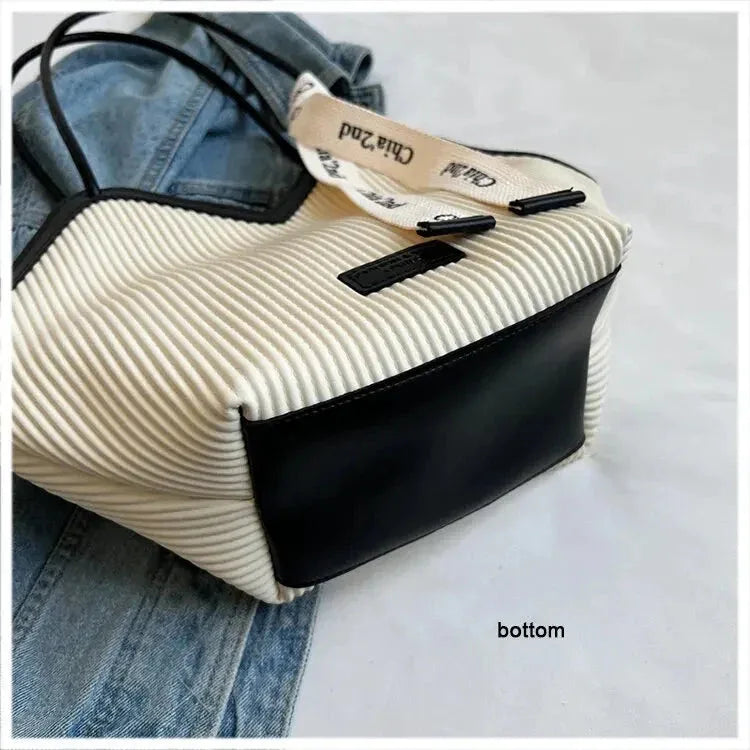 Sac à Main Femme Style Coréen – Sac Tote Casual en Canvas, Sac Bandoulière Commuter et Sac Élégant - Justyol