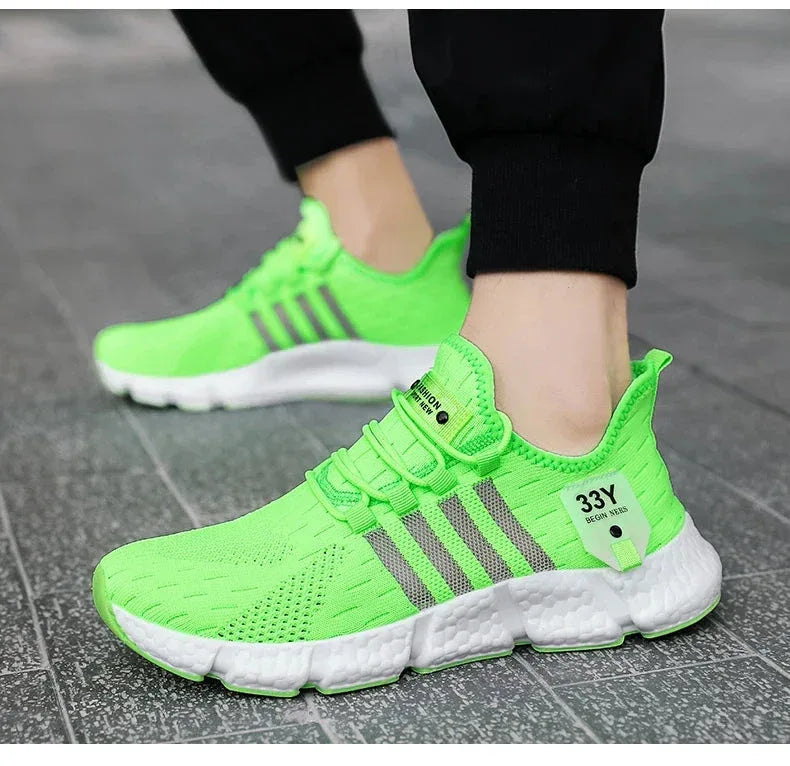 Chaussure Homme Sportive avec Semelle Blanche Élevée – Légère et Confortable pour l'Usage Quotidien - Justyol