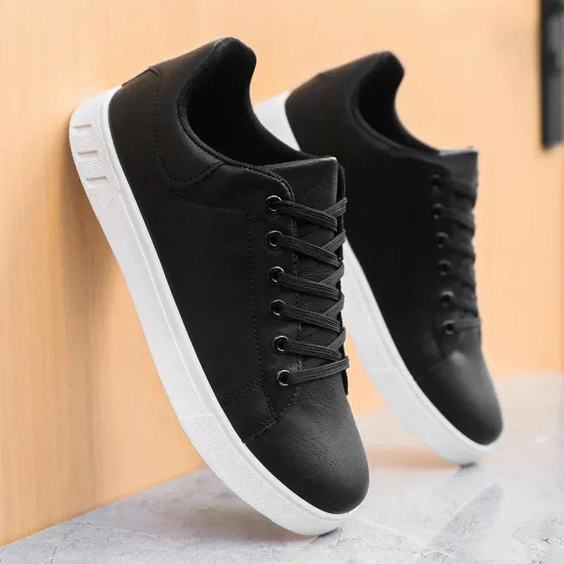 Chaussures Homme en Cuir Classiques – Baskets à Semelle Épaisse, Chaussures de Marche Tendances et Confortables - Justyol