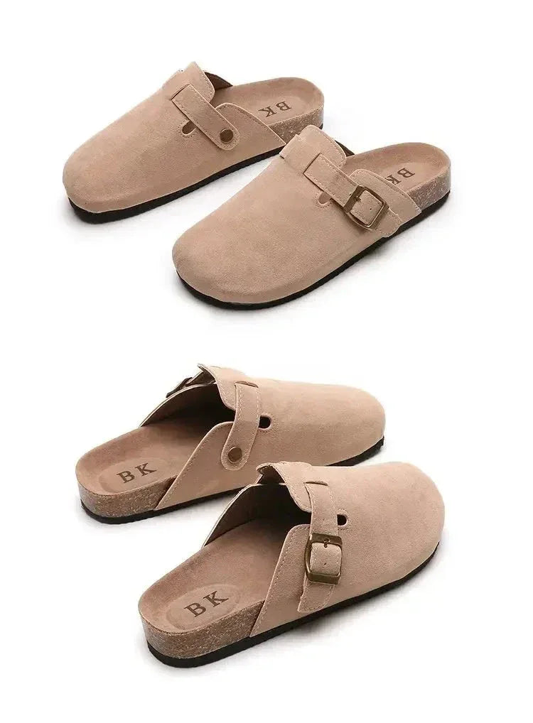 Chaussons Femme Fermés – Sandales à Semelle Plate, Sabots Vintage de Jardin, Tongs Mode 2024