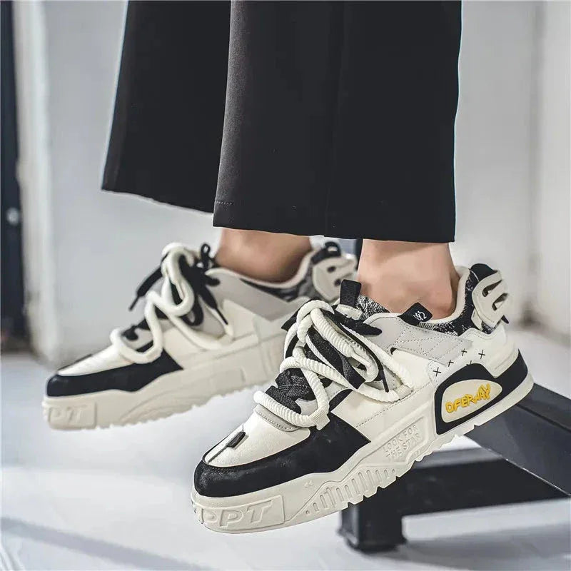Chaussure Homme Casual avec Lacets et Semelle Élevée – Design Moderne et Confortable - Justyol
