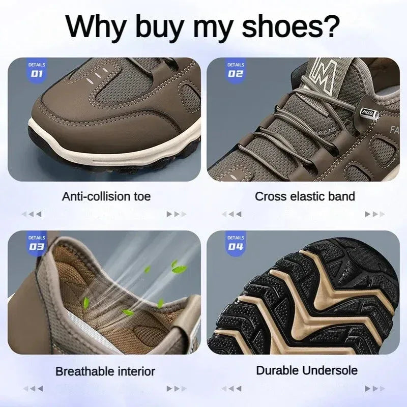 Chaussures de Randonnée Homme – Sneakers Respirantes et Légères, Chaussures de Marche Extérieures pour l’Été, Confort et Stabilité