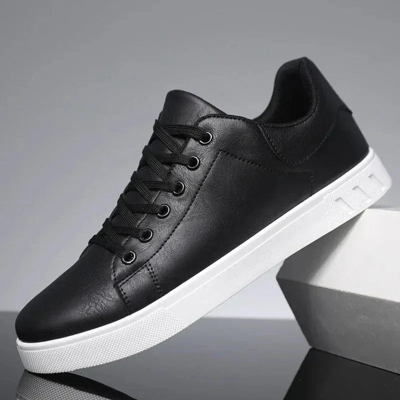 Chaussures Homme en Cuir Classiques – Baskets à Semelle Épaisse, Chaussures de Marche Tendances et Confortables - Justyol