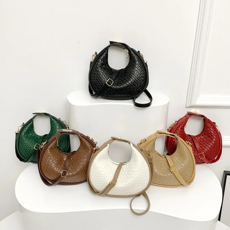 Sac à Main Femme – Sac à Bandoulière PU Cuir à Motif Lattice, Sac Small Crossbody Élégant et Tendance - Justyol