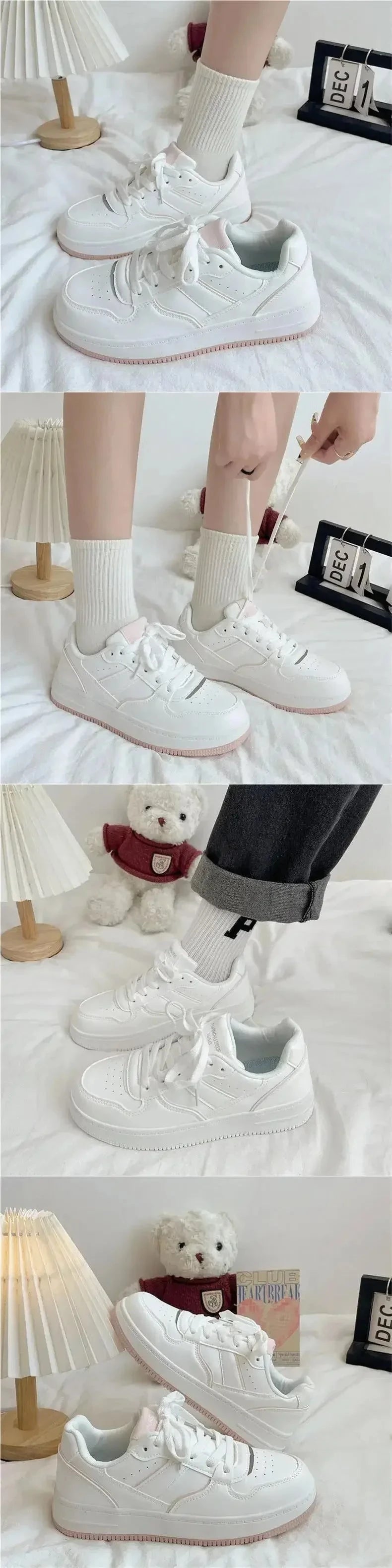 New 2025 Woman Tennis Sneakers Fashion Comfort  Sports Board Shoes Casual Academy Style Little White Shoes Female Spring autumn MU Group