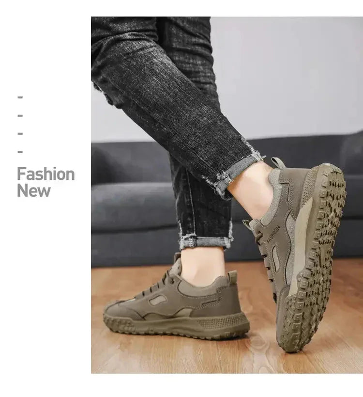 Chaussures Homme Respirantes et Légères – Baskets Casual et Outils, Chaussures de Travail et de Loisirs, Modèle 2025 - Justyol