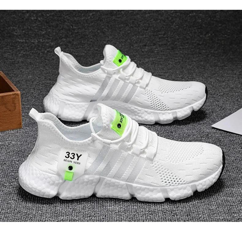 Chaussure Homme Sportive avec Semelle Blanche Élevée – Légère et Confortable pour l'Usage Quotidien - Justyol