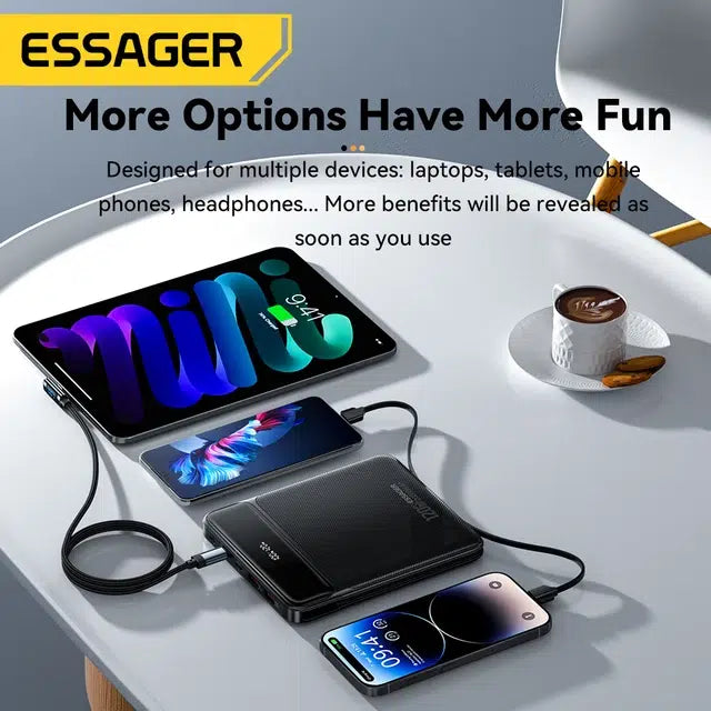 Power Bank Essager 20000mAh charge rapide PD