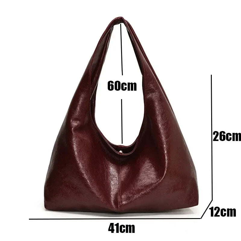 Sac à Main Femme Grand Modèle Hobo – Sac Bandoulière en Cuir Souple