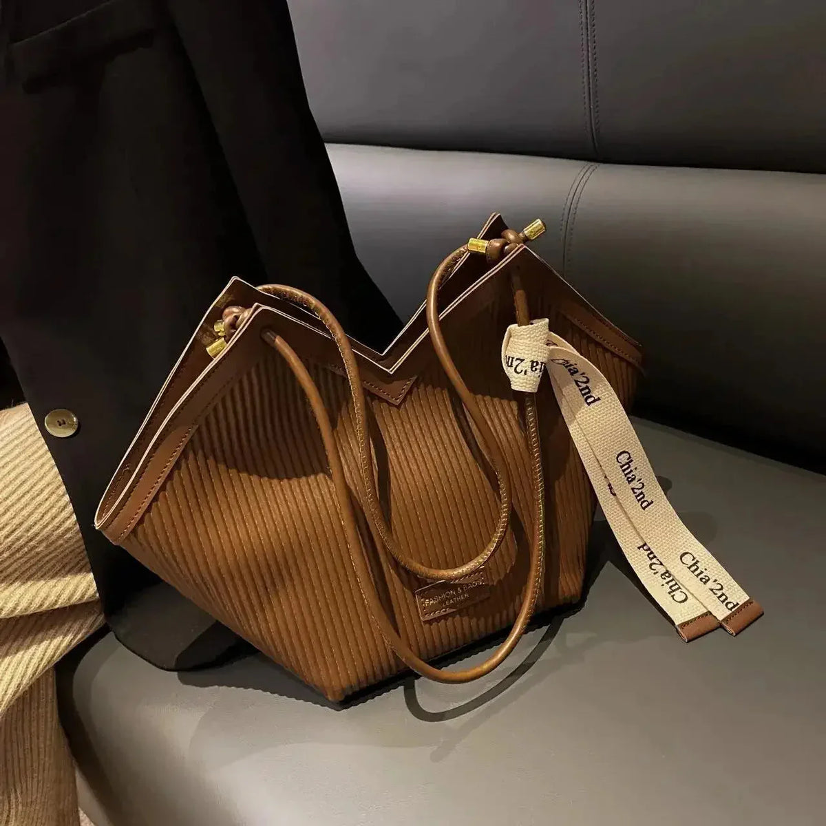 Sac à Main Femme Style Coréen – Sac Tote Casual en Canvas, Sac Bandoulière Commuter et Sac Élégant - Justyol