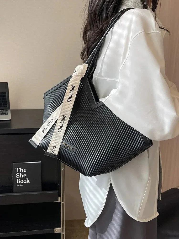 Sac à Main Femme Style Coréen – Sac Tote Casual en Canvas, Sac Bandoulière Commuter et Sac Élégant - Justyol