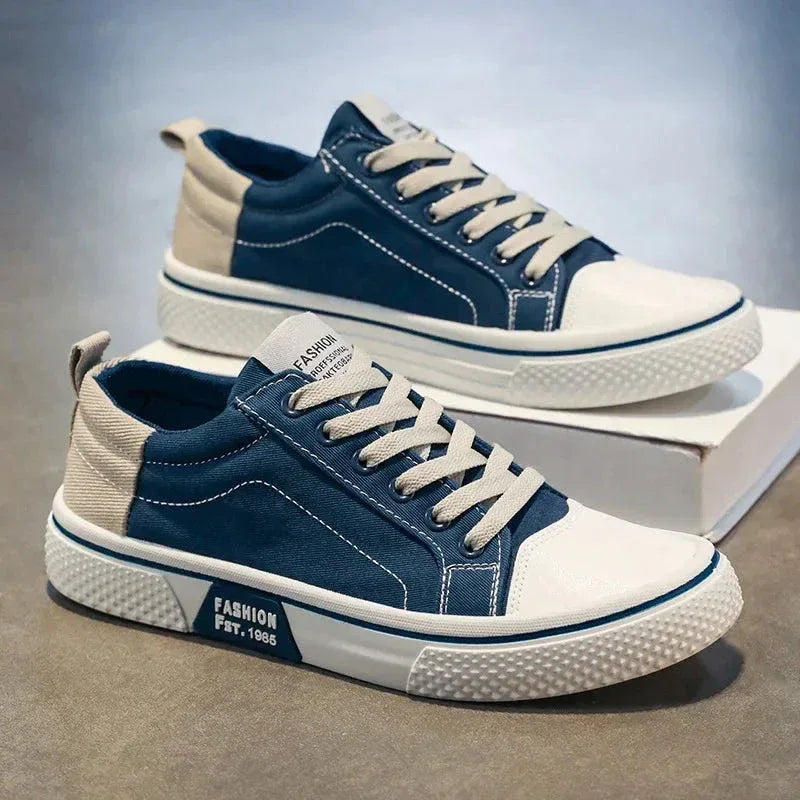 Chaussures Homme en Toile – Sneakers Skateboard Extérieures, Baskets Antidérapantes et Respirantes, Idéales pour la Marche et les Activités Casual - Justyol
