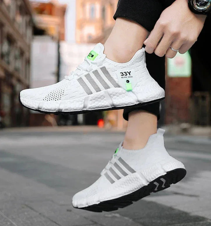 Chaussure Homme Sportive avec Semelle Blanche Élevée – Légère et Confortable pour l'Usage Quotidien - Justyol