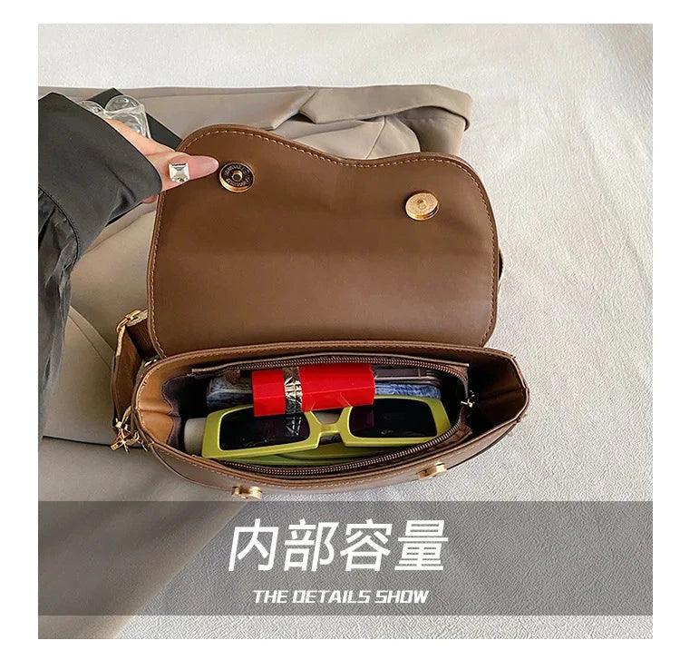 Sac à Main Femme Petit Sac Armpit en Cuir PU – Sac Bandoulière Chaîne Tendance pour l'Été - Justyol