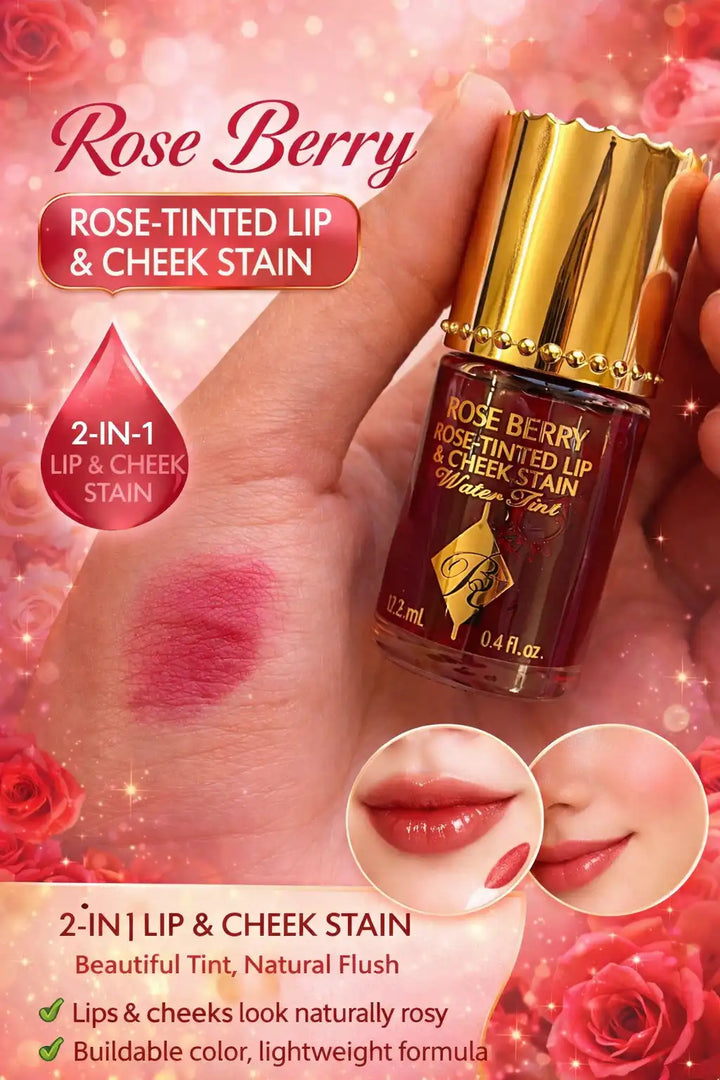 Sublimez vos lèvres et vos pommettes avec le Lip & Cheek Stain de Rose Berry !