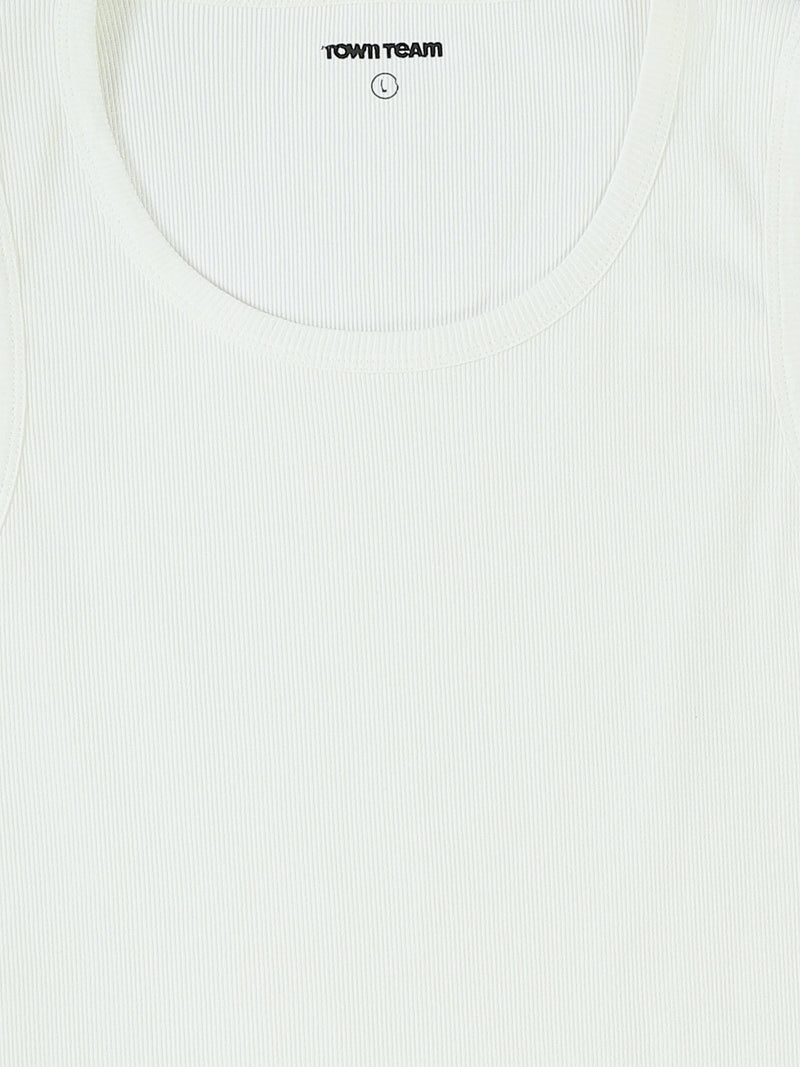 تيشيرت رجالي بدون أكمام مضلع بقصة Regular Fit - TNK26S20800001TM1