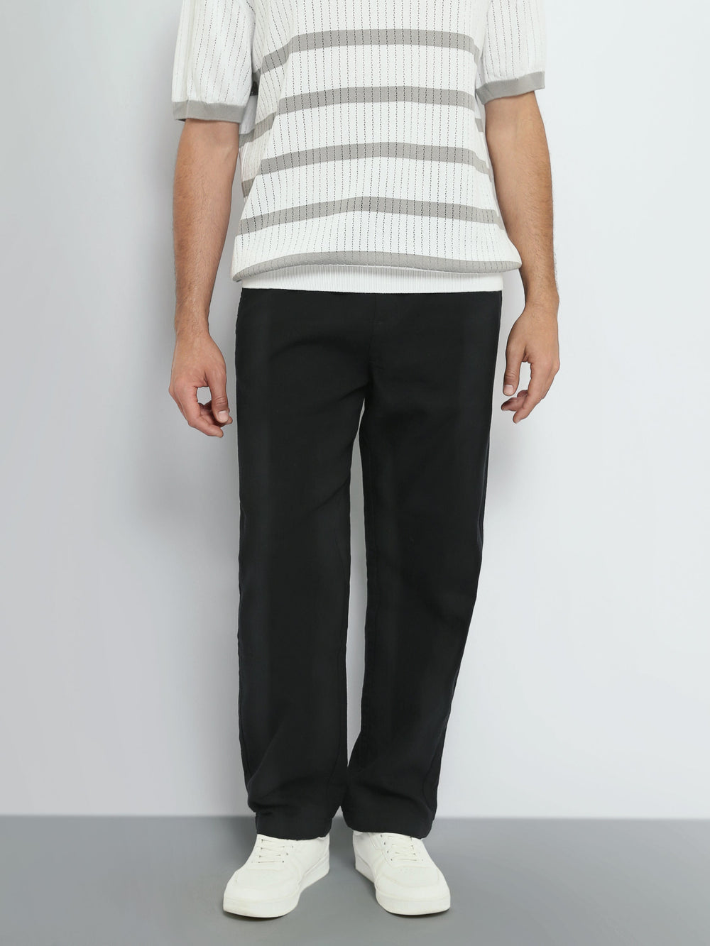 Pantalon Homme Texturé à Coupe Droite – Style Casual Chic - TRO26S23700004TM1