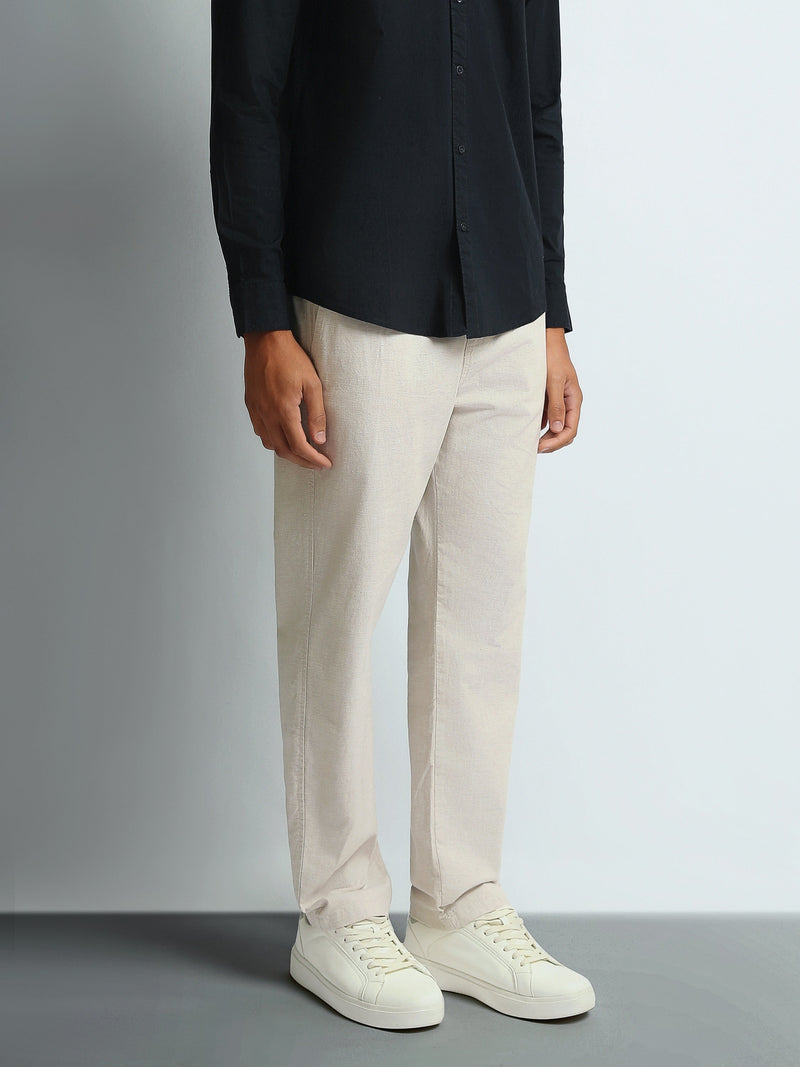 Pantalon Homme Beige à Coupe Droite – Style Casual Chic - TRO26S23700005TM1