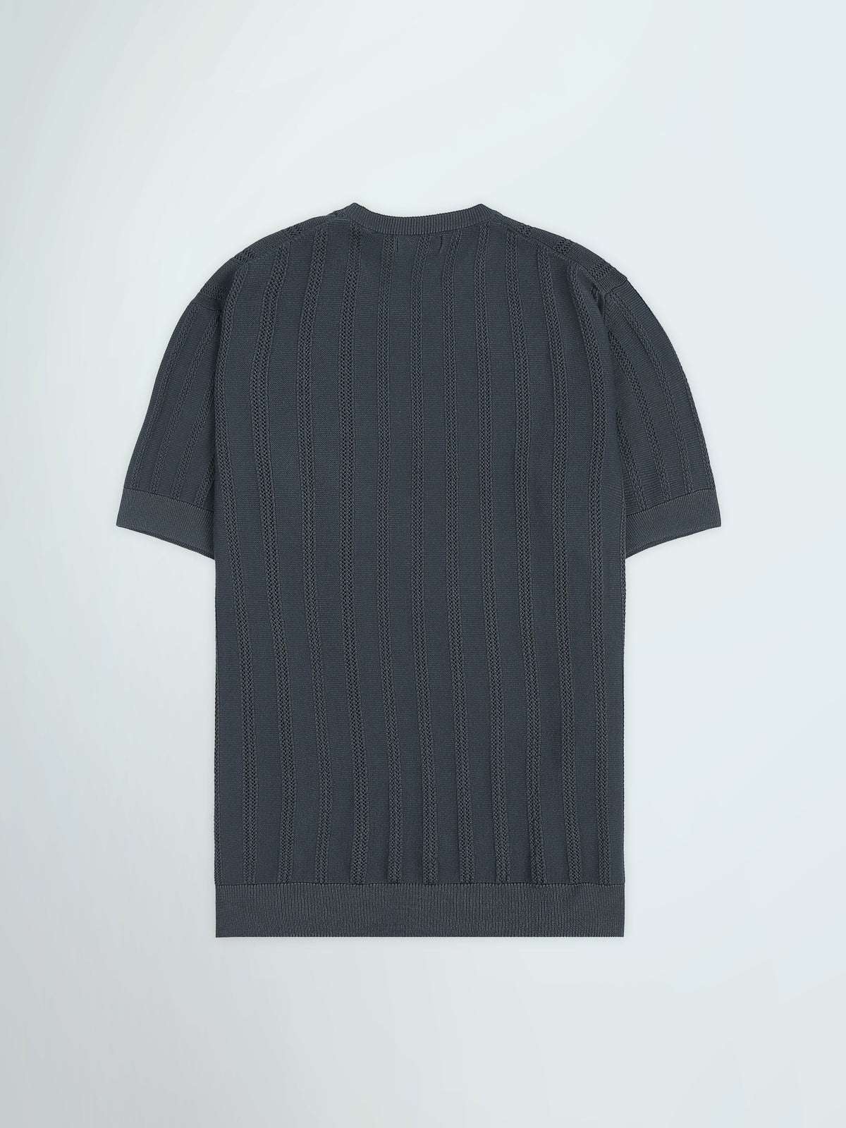 T-Shirt Homme en Maille Texturée à Rayures Verticales - TSH26S20000010TM1