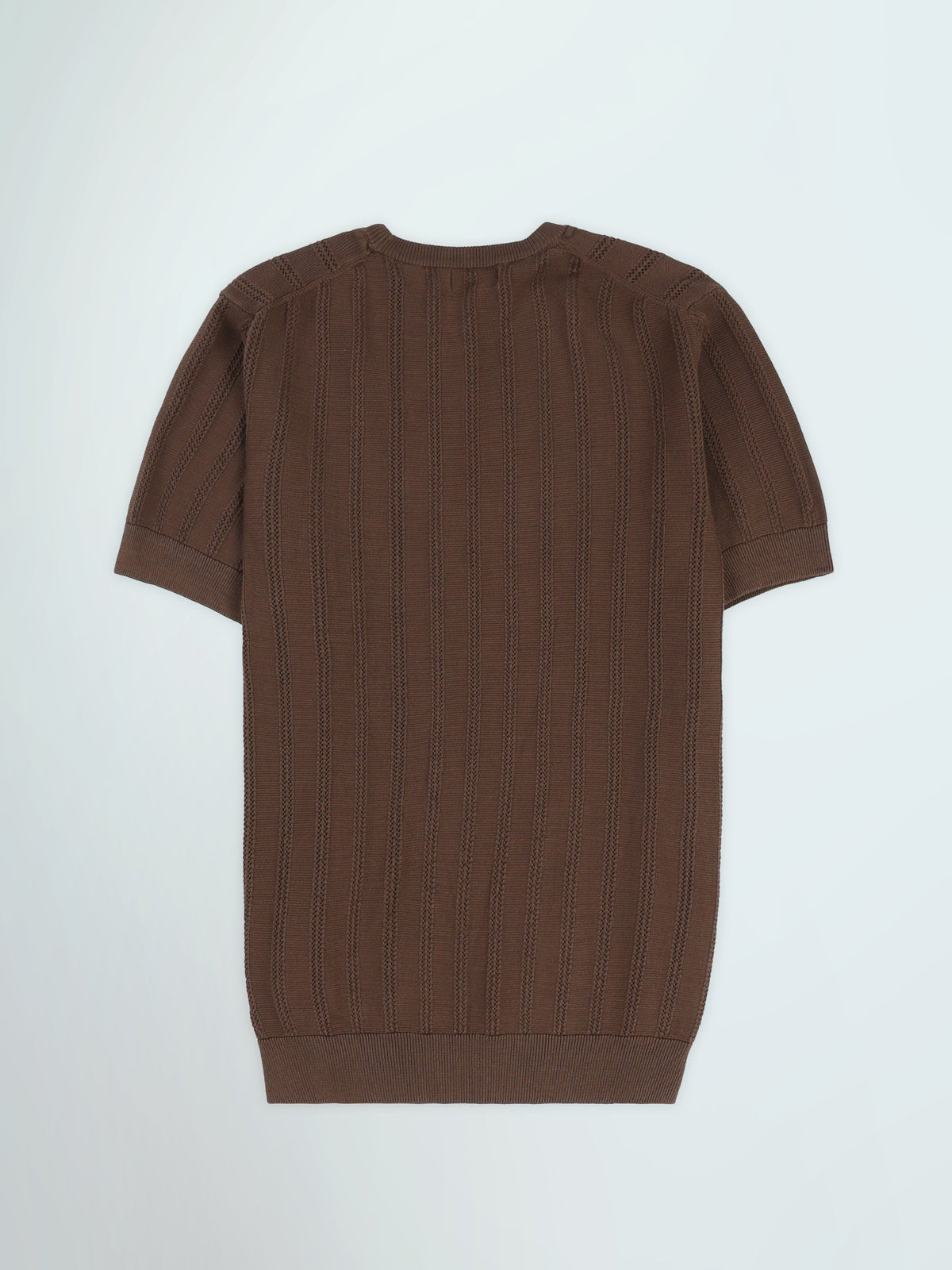 T-Shirt Homme en Maille Texturée à Rayures Verticales - TSH26S20000010TM1