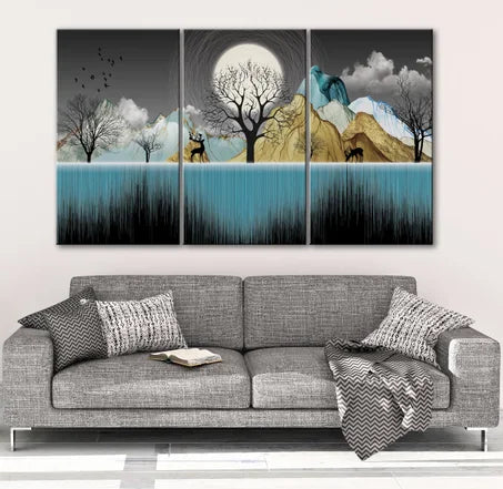 tableau 3m nature bleu