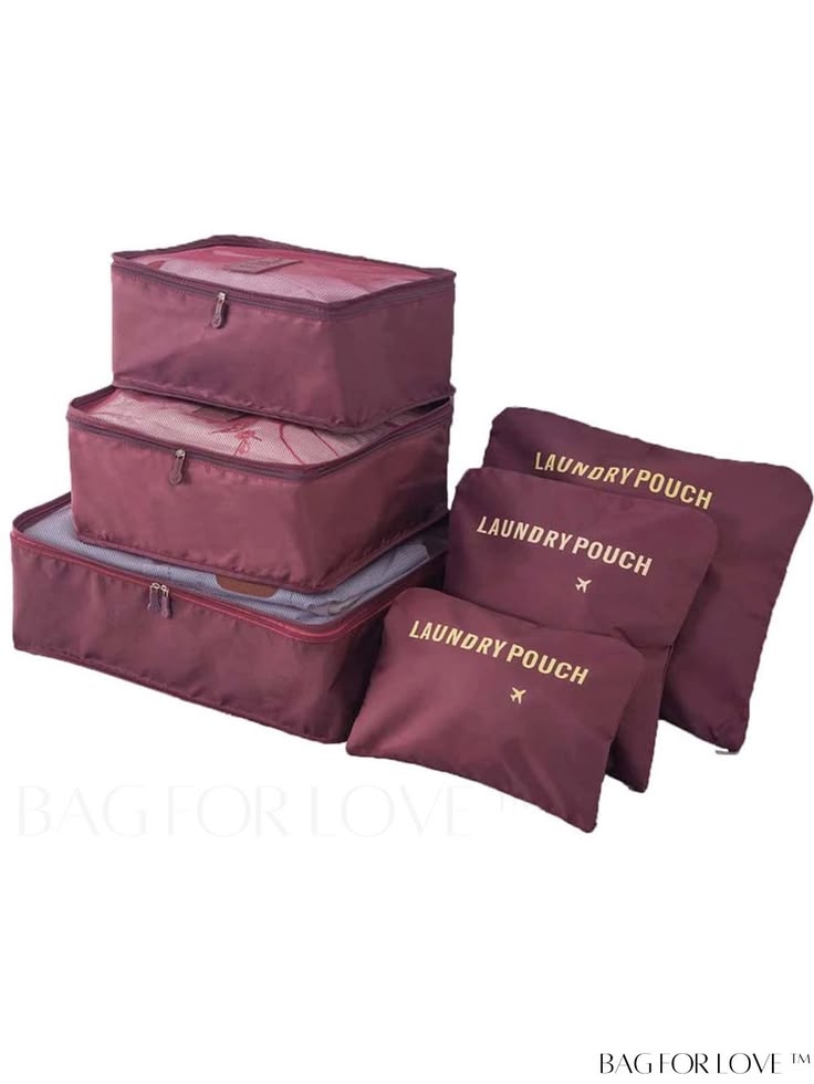 sacs de rangement et organisateurs de valise de voyage 3 cubes et 3 pouchettes