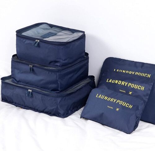 sacs de rangement et organisateurs de valise de voyage 3 cubes et 3 pouchettes