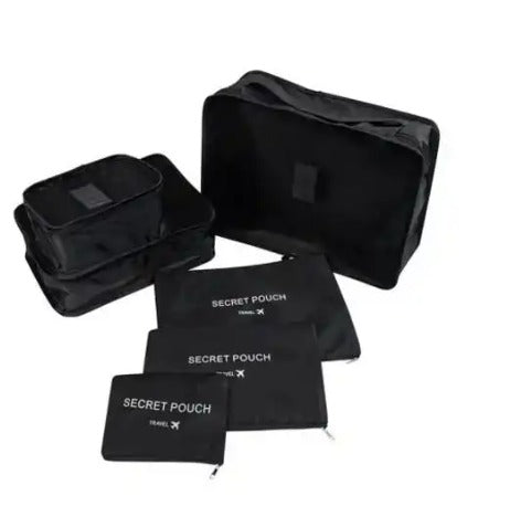 sacs de rangement et organisateurs de valise de voyage 3 cubes et 3 pouchettes