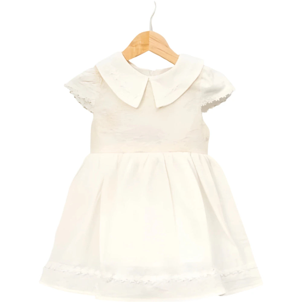 Robe Fille Élégante à Col Claudine