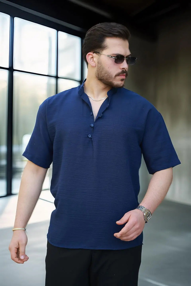 chemise oversize homme bambou manches courtes