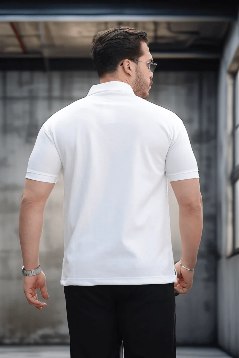 t‑shirt homme demi‑zip poche premium