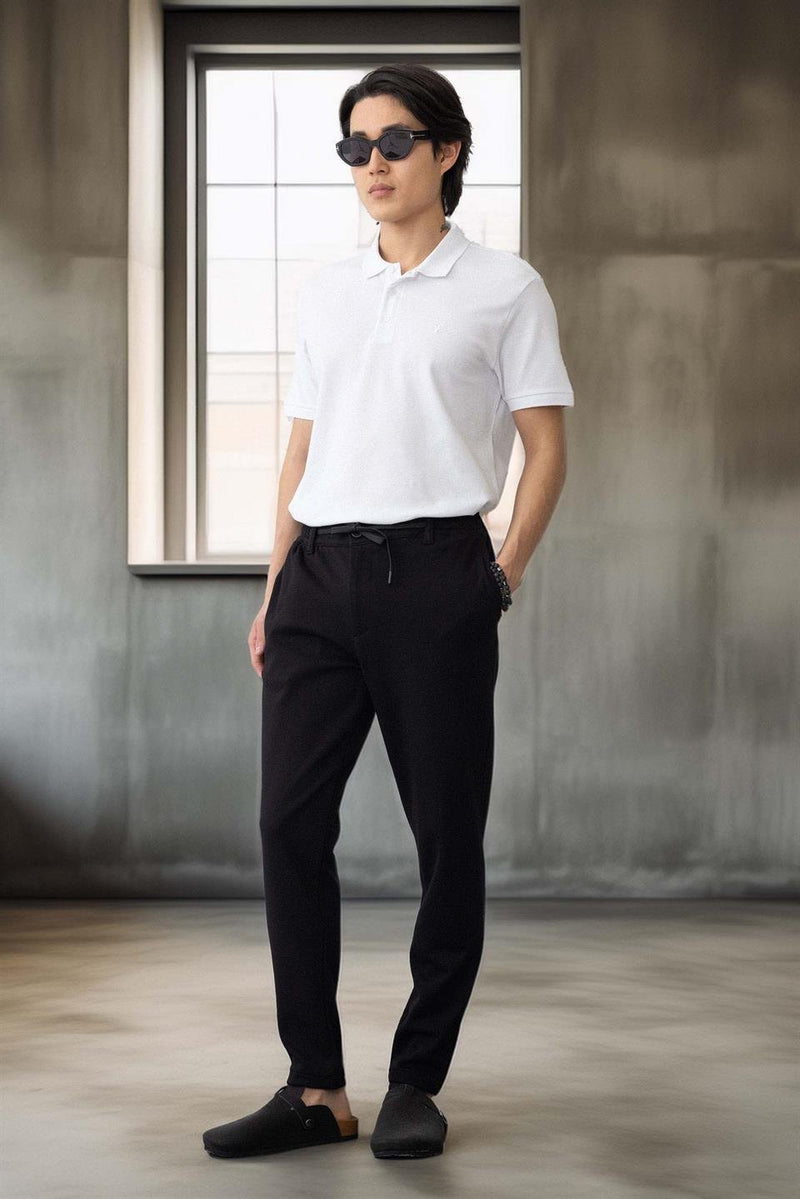 Pantalon Homme Akira en Maille Piqué Stretch