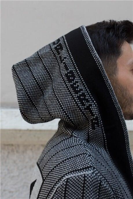 Poncho cardigan à manches décorées pour homme