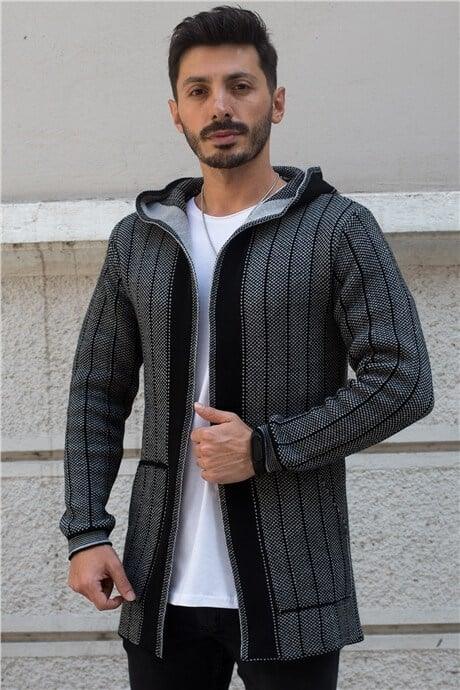 Poncho cardigan à manches décorées pour homme