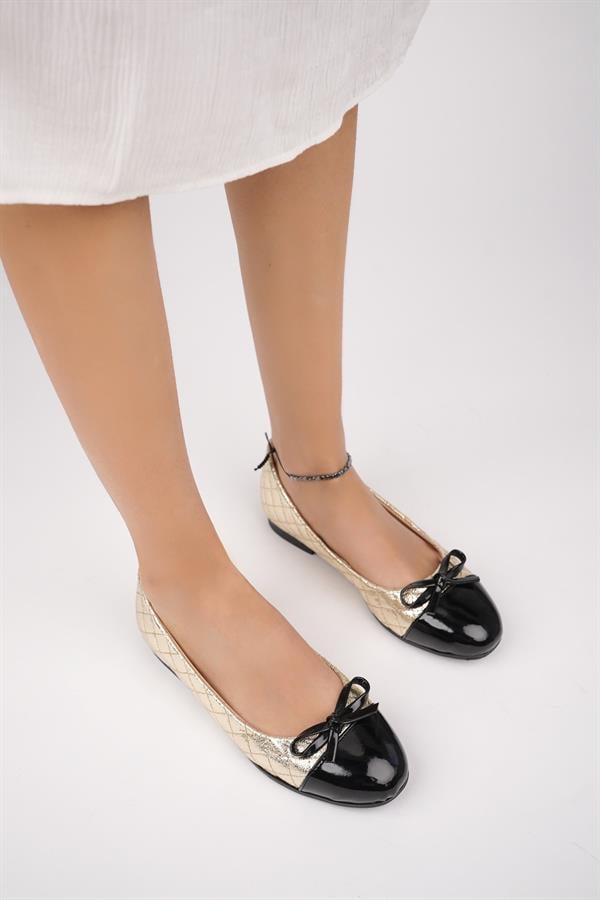 Ballerines Femme à Nœud & Motif Effet Serpent – Semelle Confort