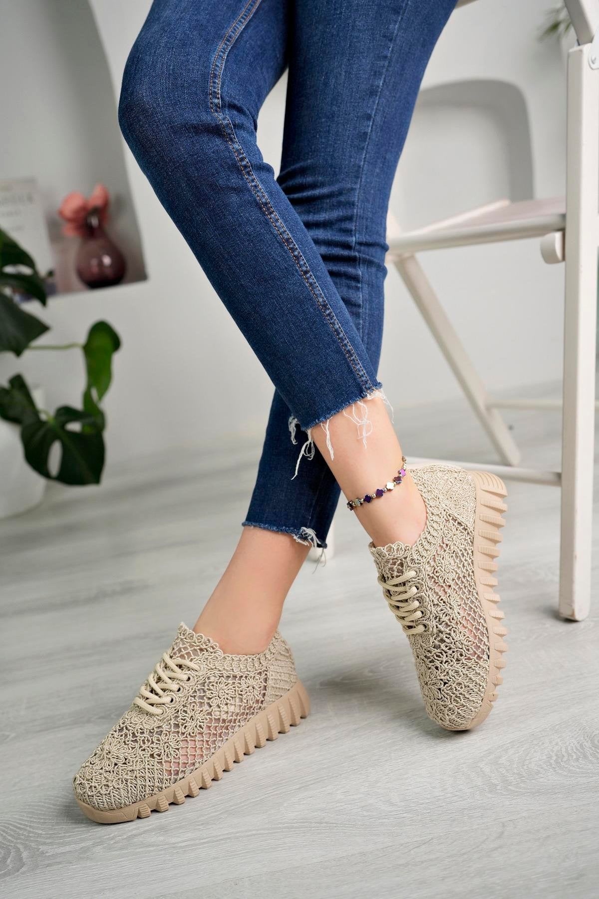 aymood örgü desenli sneakers - Justyol