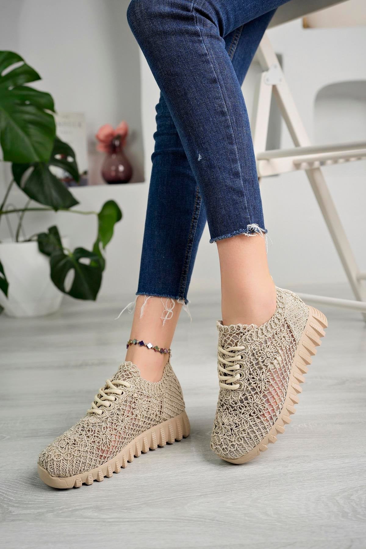 aymood örgü desenli sneakers - Justyol