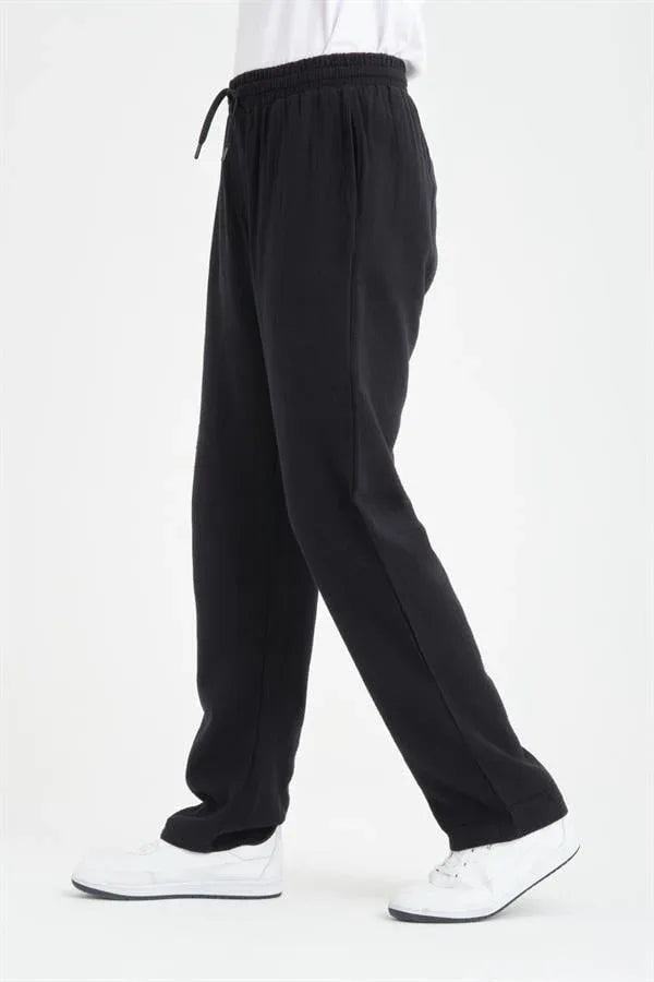 Pantalon homme baggy en mousseline coton léger - Justyol