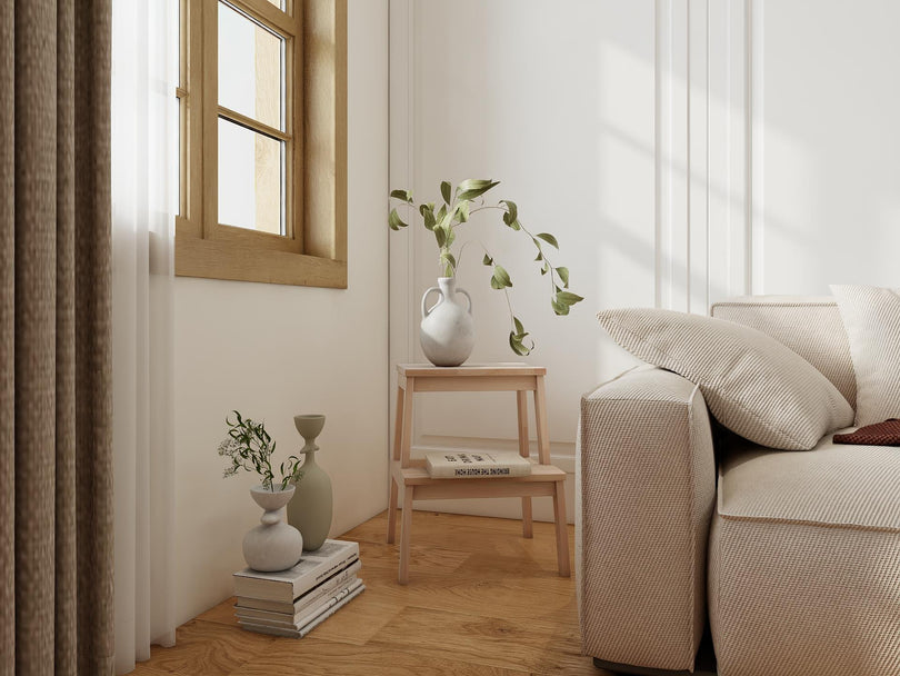 TABOURET EN BOIS A MARCHEPIED