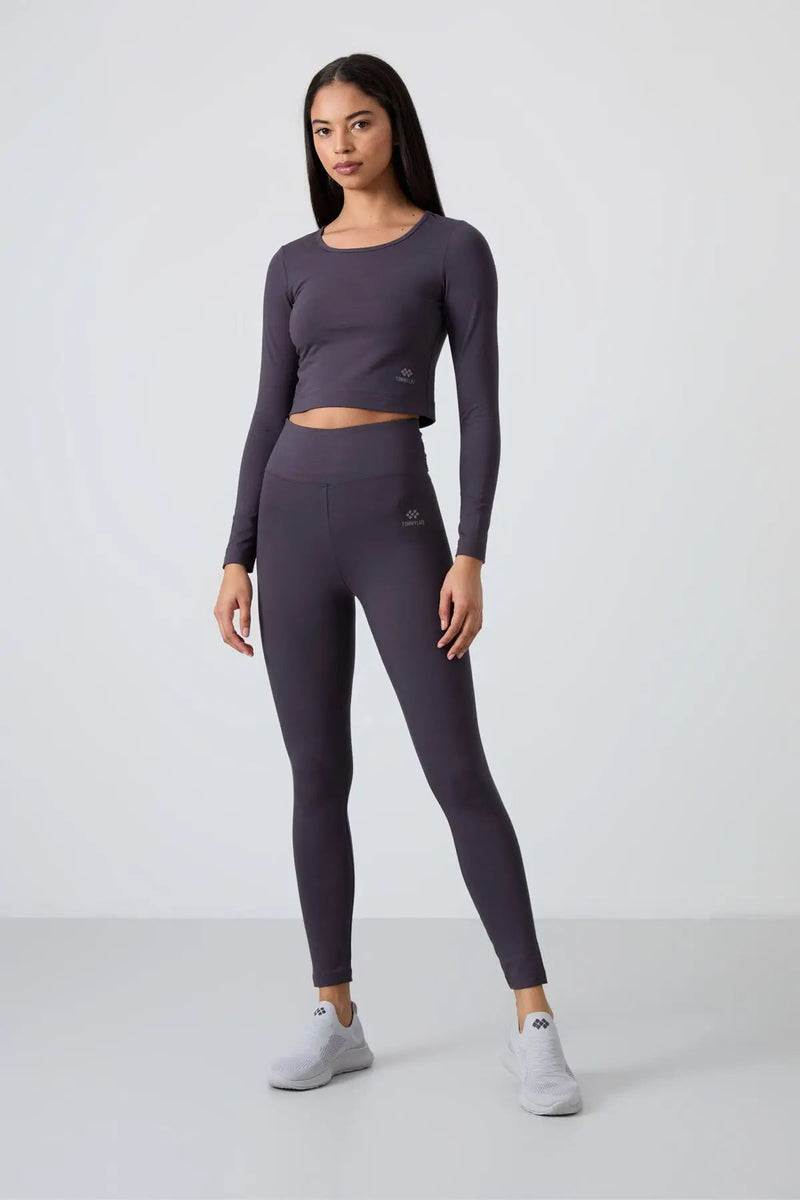 Ensemble Sport Femme Crop Top et Legging Taille Haute