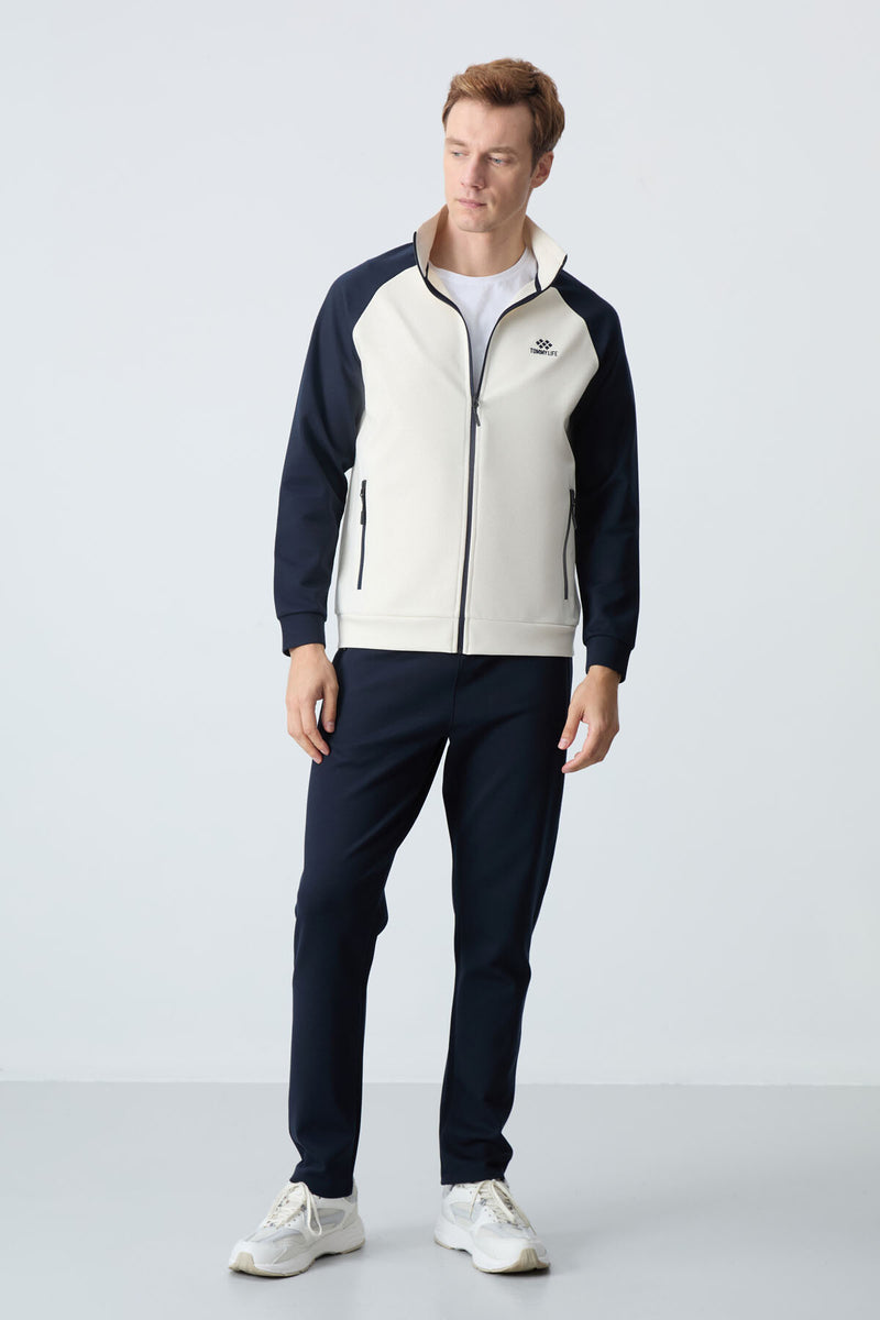 Ensemble de Survêtement Homme à Col Montant et Fermeture Zippée – Coupe Confort pour Sport et Quotidien