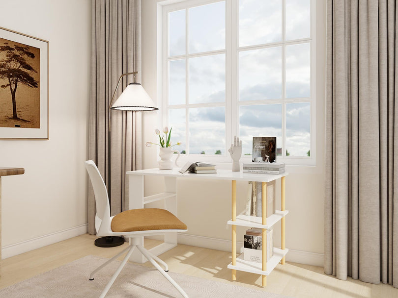 BUREAU D'ÉTUDE AMALFI AVEC PIEDS EN BOIS