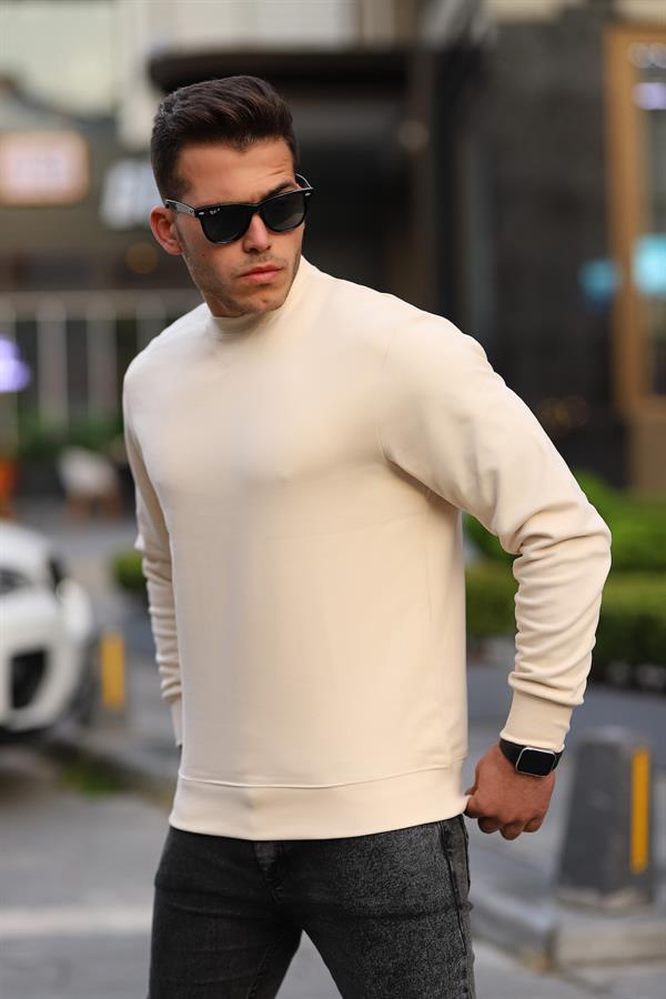 Sweatshirt Homme Basic Coupe Ajustée en Coton Mélangé