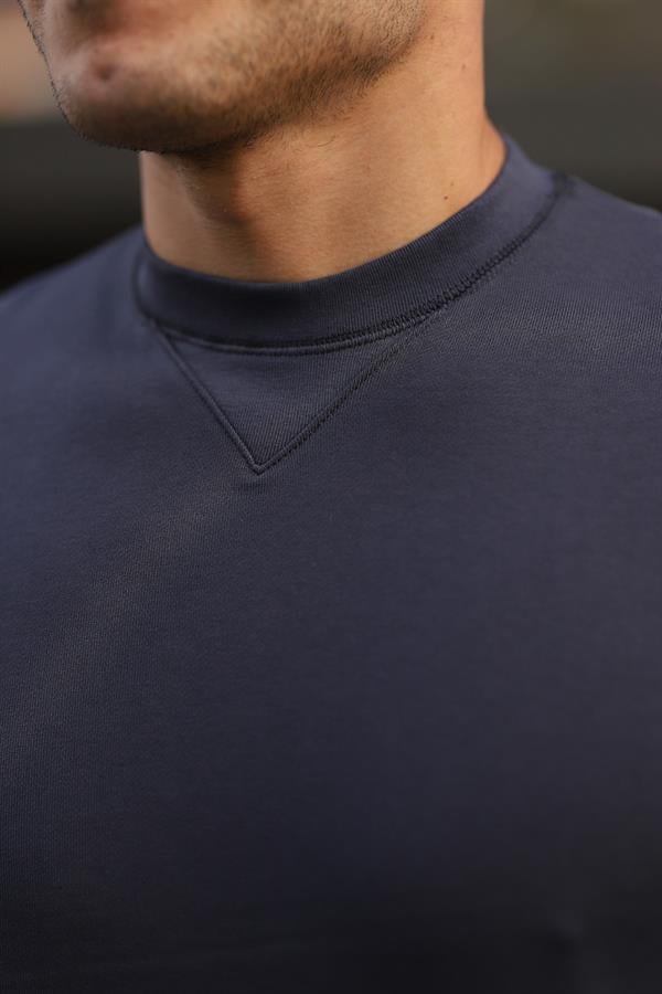 Sweatshirt Homme Basic Coupe Ajustée en Coton Mélangé