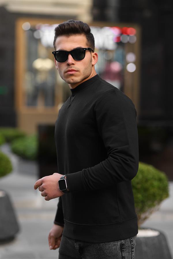 Sweatshirt Homme Basic Coupe Ajustée en Coton Mélangé