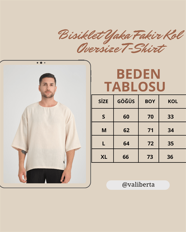 T-shirt Homme Oversize à Col Rond et Manches Amples