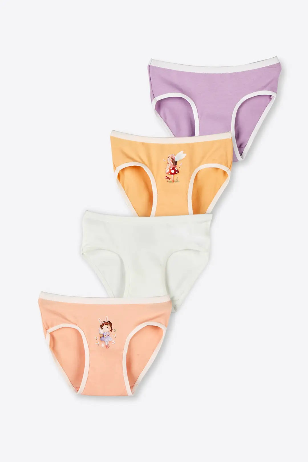 Lot de 4 Culottes Fille Douces et Confortables