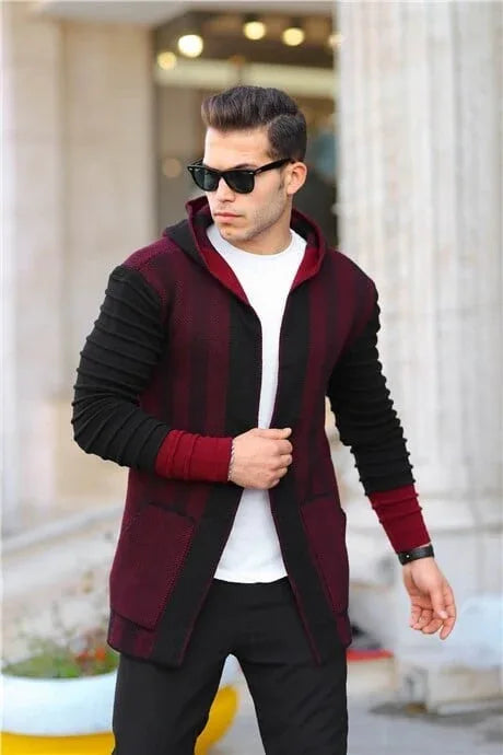 Poncho cardigan à manches décorées pour homme - Justyol